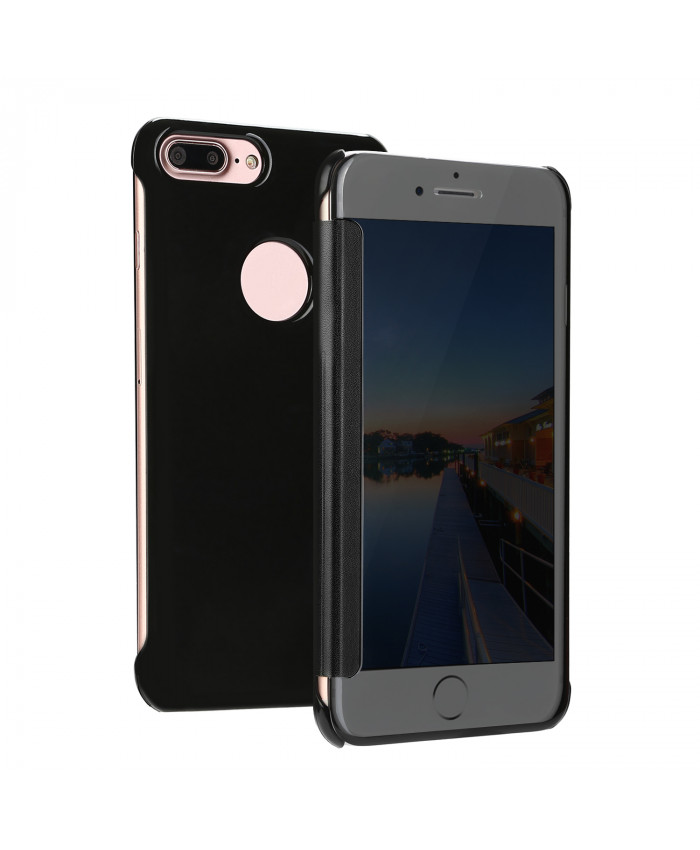  TOROTON iPhone 8 Plus & iPhone 7 Plus Case,Slim Shell View Mirror Folio Flip Case Cover for iPhone 8 Plus / iPhone 7 Plus (Rose Gold) 